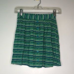 Patterned Green Skirt